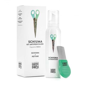 Schiuma Kit Antipediculosi | Schiuma + pettinino per pidocchi | MAMMA BABY