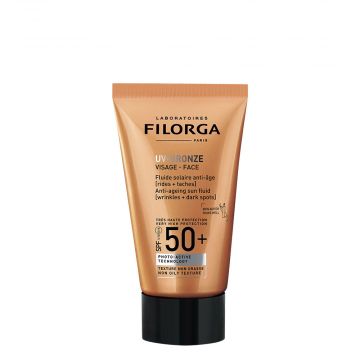 Face Spf 50+ Uv Bronze 40 ml | Crema Solare Viso Anti-età | FILORGA Solari