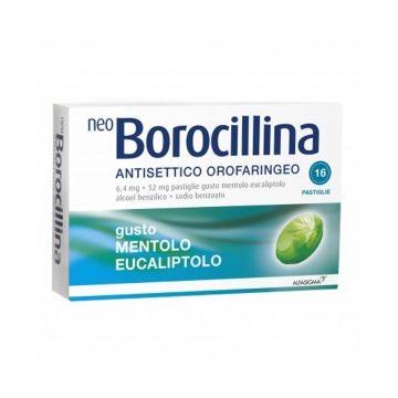 NeoBorocillina | 16 Pastiglie al gusto mentolo eucaliptolo