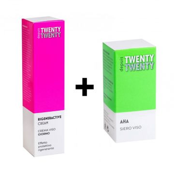 KIT GIORNO PEELING | Crema Rigeneractive + Siero AHA | TWENTY TWENTY