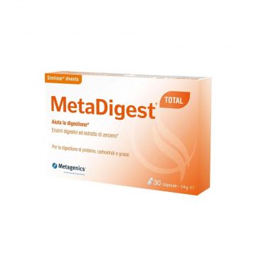 METADIGEST TOTAL 30 CAPSULE | Integratore gonfiore e digestione | METAGENICS
