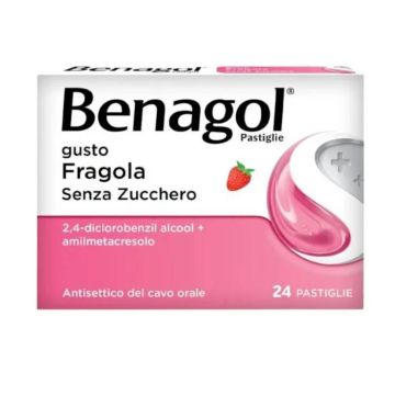 BENAGOL Senza Zucchero | 24 Pastiglie gusto fragola