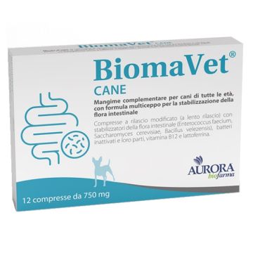 Biomavet Cane 750mg 12cpr| Stabilizzazione flora intestinale | AURORA BIOFARMA