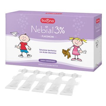 Nebial 3% Flaconcini 20x5ml | Pulizia delle fosse nasali | BUONA
