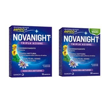 Novanight Tripla Azione a rilascio rapido compresse | Integratore per il Sonno | SANOFI