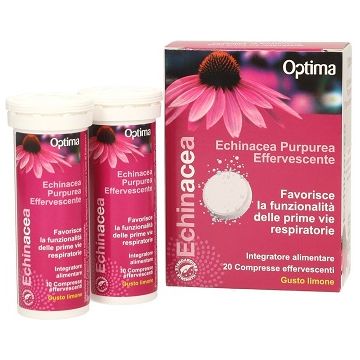 Echinacea Effervescente 20 cpr | Integratore vie respiratorie | OPTIMA NATURALS