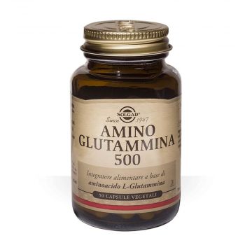 Amino Glutammina 500 50 cps veg | Integratore a base di L-Glutammina  | SOLGAR