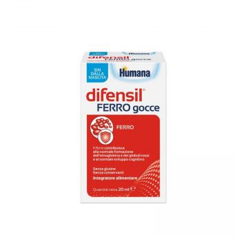 Difensil Ferro Gocce 20ml | Integratore ferro per bambini | HUMANA