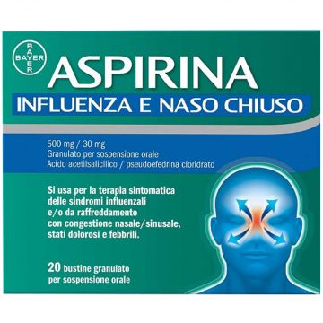 Aspirina Influenza Naso Chiuso | 20 Bustine aroma arancia