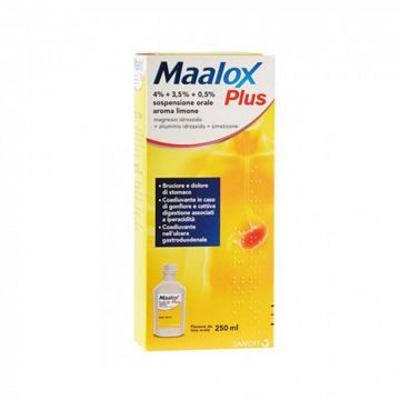 MAALOX Plus Sciroppo | Sospensione orale 250 ml - Aroma limone