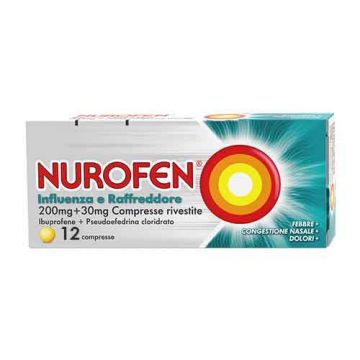 NUROFEN 200 mg + 30 mg INFLUENZA E RAFFREDDORE | 12 compresse