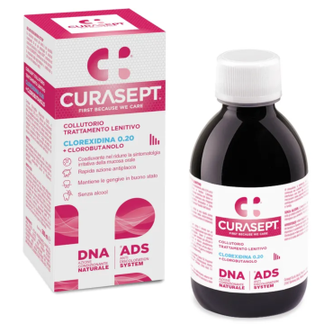 Collutorio lenitivo 200ml | ADS + DNA clorexidina 0.20 | CURASEPT