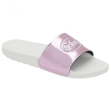 SCHOLL WOW Bianco Rosa | Ciabatte comfort satinate | DR. SCHOLL