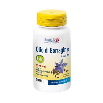 OLIO DI BORRAGINE 50 Perle | Integratore di Acidi Grassi Omega 6 1300 mg | LONGLIFE