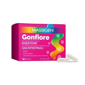 Gonfiore 20cps | Integratore gas intestinali | MASSIGEN