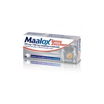 MAALOX Senza Zucchero  400 mg + 400 mg| 30 Compresse Masticabili