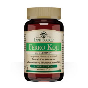 Ferro Koji 30 cps vegetali  | Integratore ferro da Koji fermentato | SOLGAR Earth Source