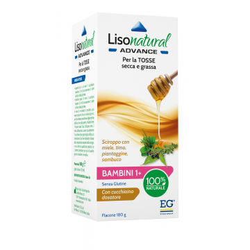 Lisonatural Advance Bambini 1+ | Sciroppo naturale tosse secca e grassa | EG