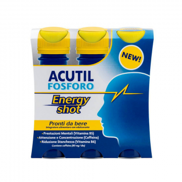 Fosforo Energy Shot 3 flaconcini | Integratore mente | ACUTIL