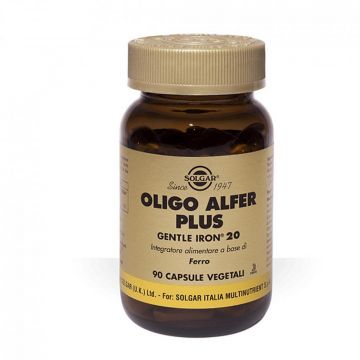 Oligo Alfer Plus 90 capsule vegetali| Integratore di Ferro Chelato  | SOLGAR