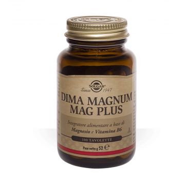 Dima Magnum Mag Plus 100 tav | Integratore di  Magnesio e Vitamina B6 | SOLGAR