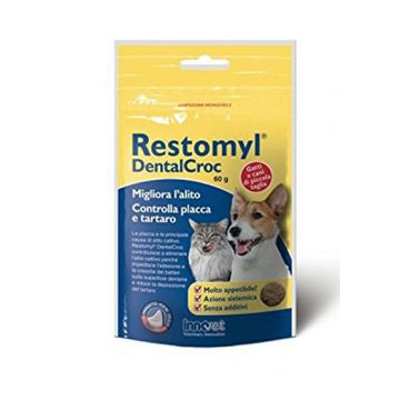 RESTOMYL DENTALCROC 60 g | Crocchette per igiene orale CANE e GATTO | INNOVET - Odontostomatologia