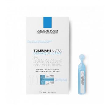 Toleriane Sensitive Ultra 30x5ml | Soluzione struccante occhi | LA ROCHE POSAY