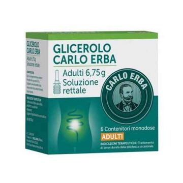 CARLO ERBA  6,75 g ADULTI | 6 Contenitori Monodose Microclismi Glicerolo