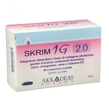 SKRIM 1g 2.0 | Integratore per articolazioni 40 compresse | ALKADEAS PHARMA