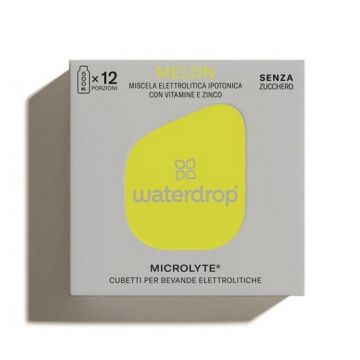 Microlyte Melone 12 pz | Cubetti idrosolubili con elettroliti e vitamine | WATERDROP