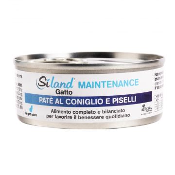 Gatto maintenance Coniglio e piselli 85g | Mangime completo gatto adulto | SILAND