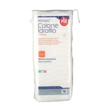 COTONE IDROFILO Zig Zag | Extra India: delicato, 100% puro cotone 100 gr | PIC
