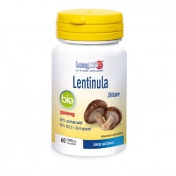 LENTINULA Shitake 60 Capsule | Integratore Difese Naturali | LONGLIFE - Funghi Bio