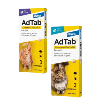 AdTab Gatti 3 cpr | Antiparassitario - Varie taglie | ELANCO