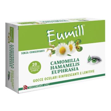 Collirio Camomilla 20 flac x 0,5ml | Hamamelis e Euphrasia | EUMILL