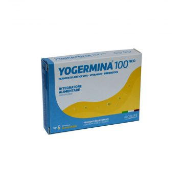 Yogermina 100 Neo 10 cps | Integratore fermenti lattici vitamine e prebiotici | REVI PHARMA Srl