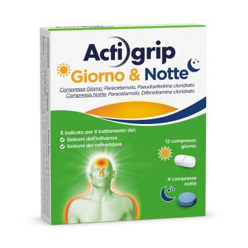 Actigrip Giorno & Notte | 12 compresse giorno + 4 compresse notte