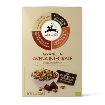 Granola BIO 300g | Granola colazione avena integrale e cioccolato fondente | Alce nero