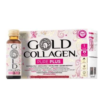 PURE PLUS 10 flaconcini | Collagene potenziato e vitamine | GOLD COLLAGEN