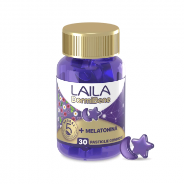 Laila Dormibene 30 gommose | Integratore ansia e insonnia | LAILA