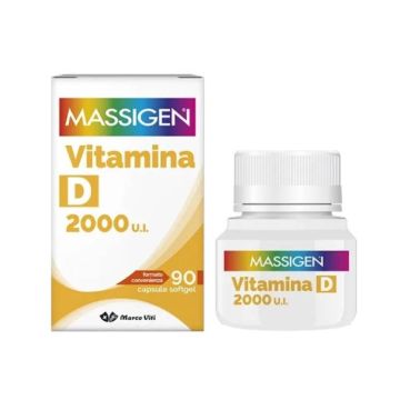 Vitamina D 2000 90capsule | Ossa e vitalità | MASSIGEN