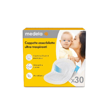  Coppette assorbilatte 30 pz | Ultra-traspiranti| MEDELA