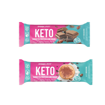 Keto Barretta Proteica 30g | Low sugar - Vari gusti | PINK FIT 