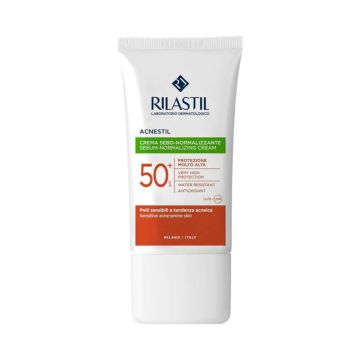 Acnestil - Sebo-Normalizzante Crema Spf50+ |Protezione molto alta 40ml | RILASTIL
