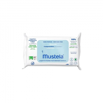 Salviette all'acqua compostabili | salviette neonati | MUSTELA