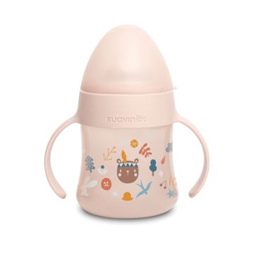 BIBERON FIRST +4 mesi rosa | Biberon Svezzamento linea Into The Forest | SUAVINEX