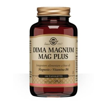 Dima Magnum Mag Plus 100 tav | Integratore di  Magnesio e Vitamina B6 | SOLGAR