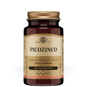 Picozinco 100 tav | Integratore con Zinco Picolinato | SOLGAR