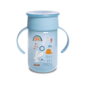 Tazza 360 Training Azzurra 340 ml | Tazza dentizione bimbi +12 mesi | SUAVINEX