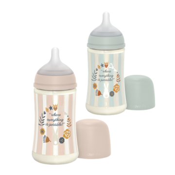 Wonder - Biberon in Poliammide 270ml | Tettarella Sil Sx Pro - Vari colori | SUAVINEX